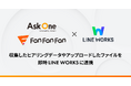 マルチチャネルフォーム「Ask One」「Fan Fan Fan」が「LINE WORKS」と連携を開始