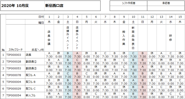 ウィンワークス株式会社 様々な体裁の勤務シフト表出力を容易にするexcel勤務表ギャラリーをお客様に提供開始 ウィンワークス株式会社のプレスリリース