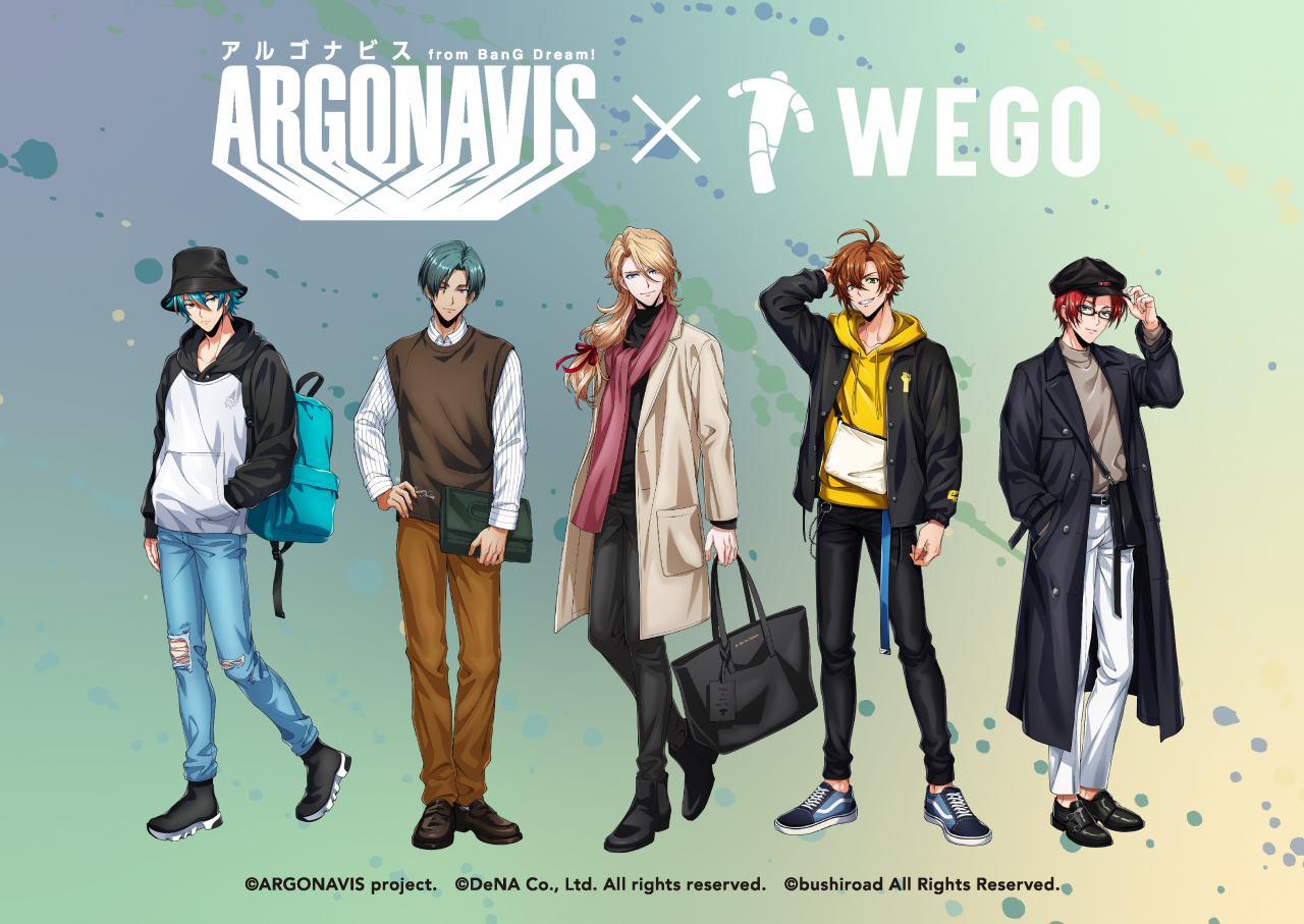 ボーイズバンドプロジェクト「ARGONAVIS from BanG Dream!」とアパレルブランド「WEGO 」コラボ企画第2弾スタート！｜株式会社ブシロードのプレスリリース