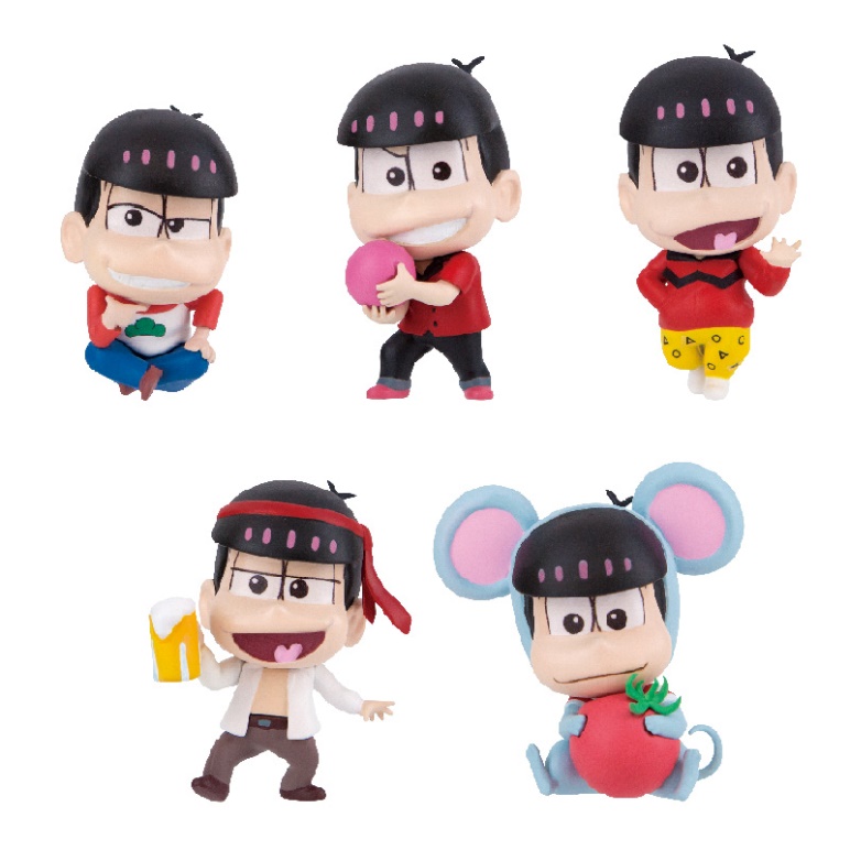 “推し松”だけを揃えられちゃう！？　TVアニメ「おそ松さん」より、６つ子だらけのミニフィギュアが発売決定！　第1弾 おそ松・カラ松が2018年4月に登場！