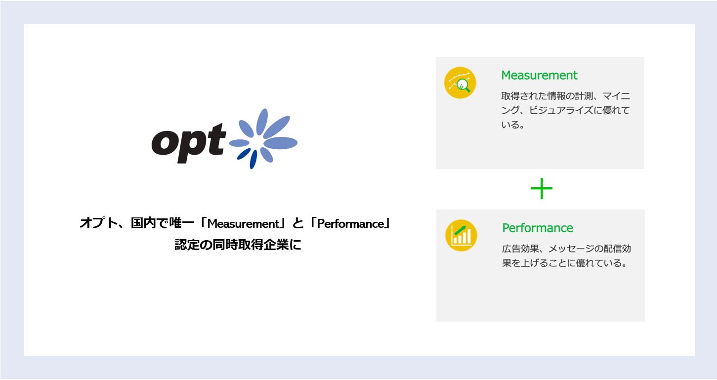 オプト、LINEの法人向けサービスの販売・開発パートナーを認定する「LINE Biz Partner Program」にて、「Measurement」の認定バッジを取得