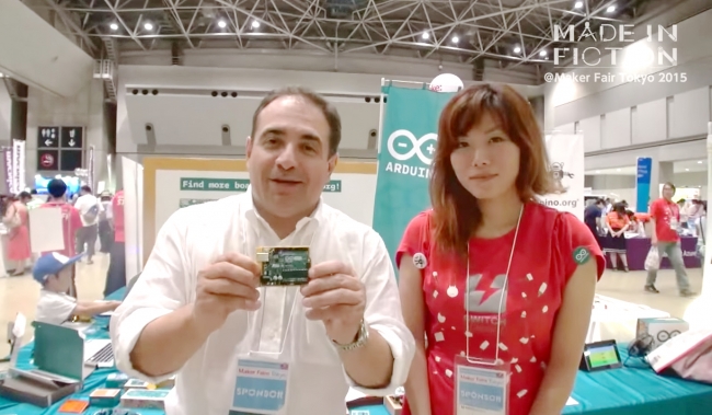 Arduino SrlのCEO、Federico Musto氏。Maker Fair Tokyo 2015にて。