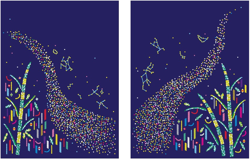 参加型七夕アートイベント Stalogy マスキング丸シール を貼って 天の川を作ろう 株式会社ニトムズのプレスリリース