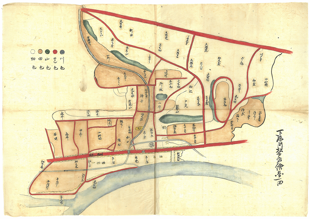 古地図 江戸時代 古文書 文化財-