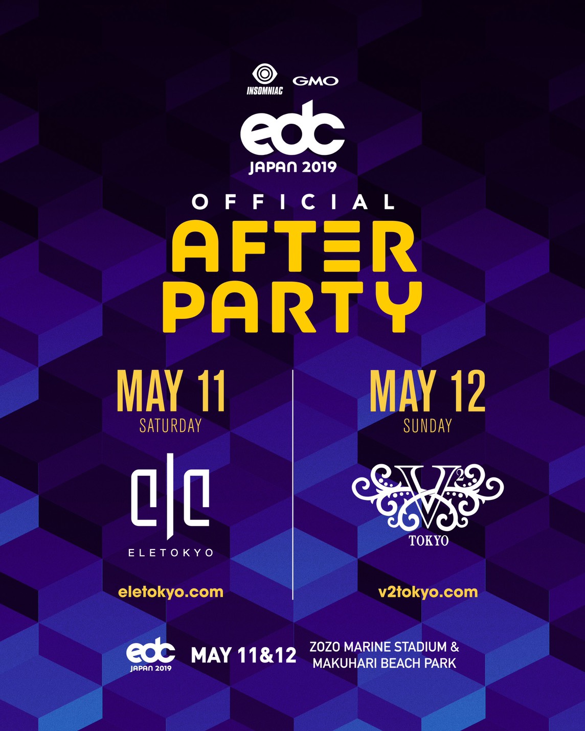 Eletokyo V2 Tokyoにて女性入場無料 Edc Japan 2019 Official After Party 開催決定 株式会社oxのプレスリリース