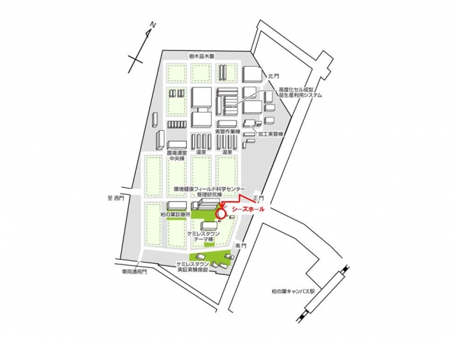 柏の葉キャンパス構内地図