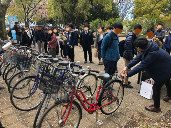 中古自転車販売イベント 千葉大学