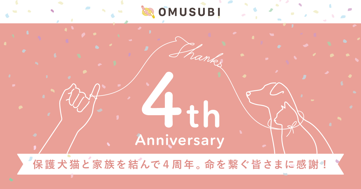 審査制の保護犬 保護猫マッチングサイト Omusubi 4周年 殺処分問題の現状と変化を振り返り Petokoto 旧 シロップ のプレスリリース