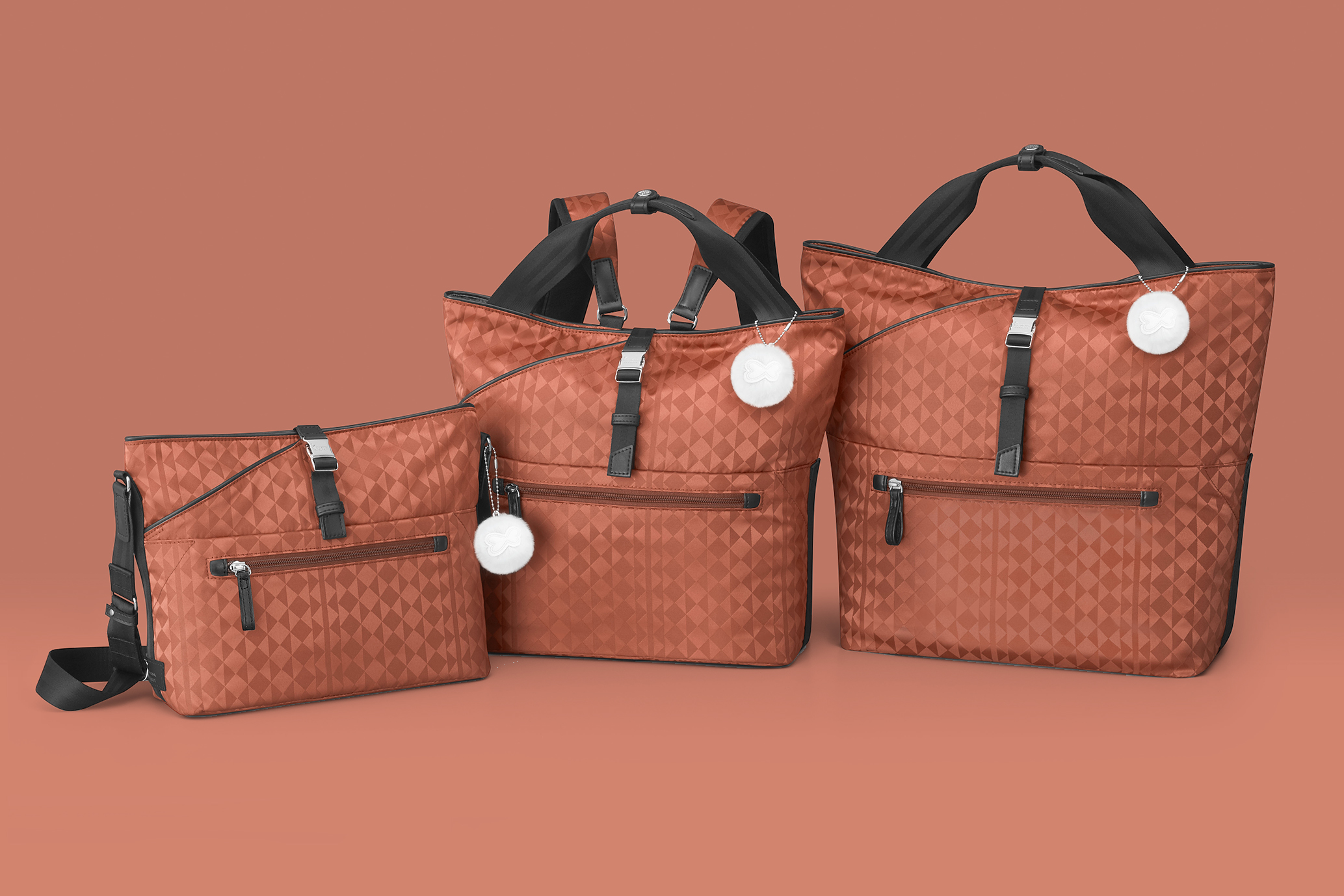 竹内海南江さんと共同開発した 軽量でエレガントなバッグシリーズ カナナモノグラム に限定色 テラコッタ 新登場 エース株式会社のプレスリリース