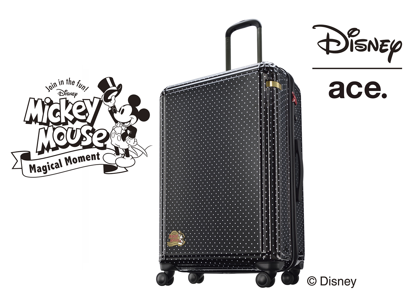 限定品 Ace. × Disney ミッキーマウス スーツケース 美品 