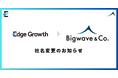 スタートアップ支援のエッジグロース、「ビッグウェーブ・カンパニー株式会社（Bigwave & Co.）」に社名変更