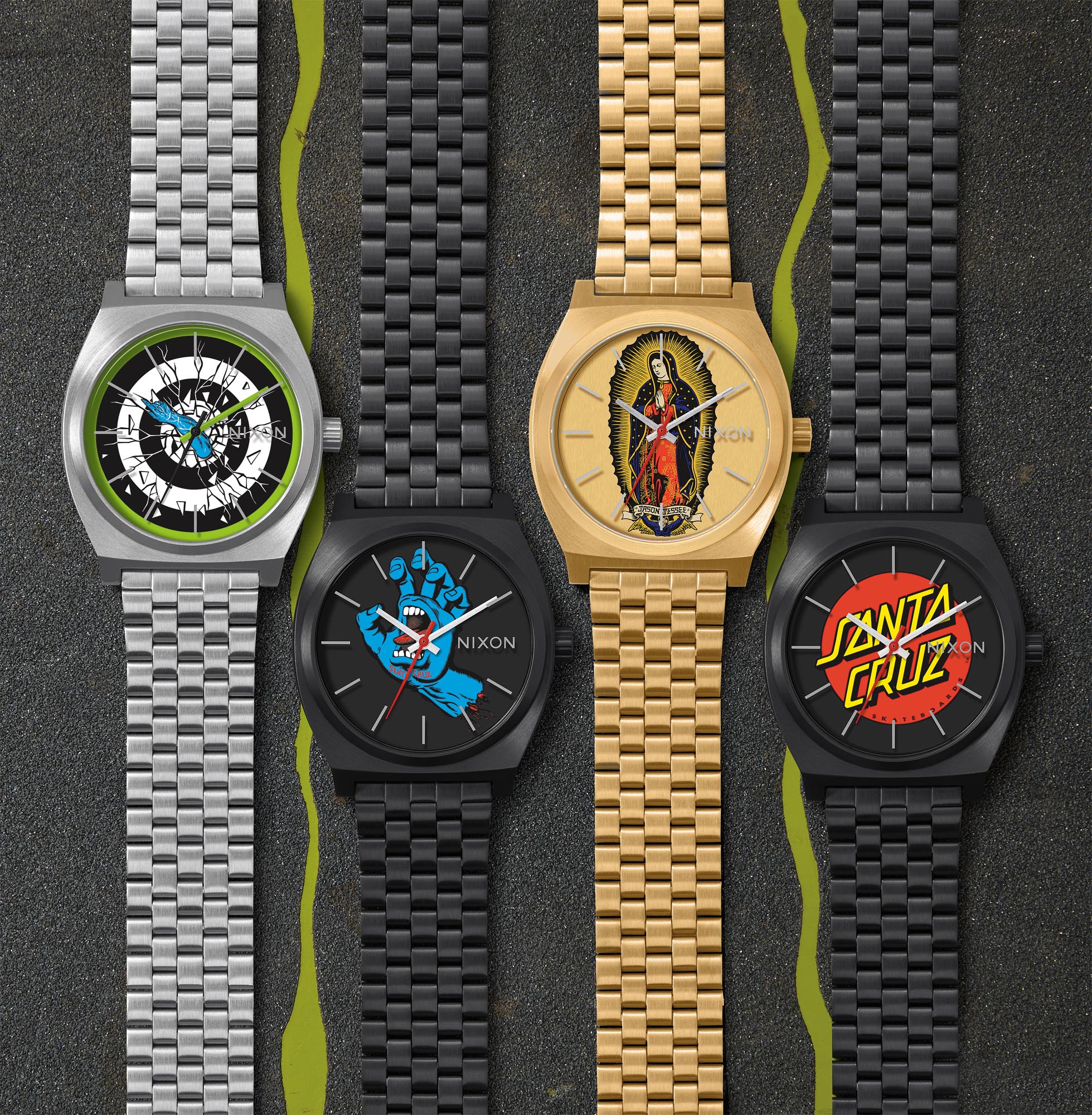 NIXON SANTA CRUZ SKATE BOARDS 腕時計 - 腕時計(アナログ)