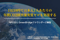 地球温暖化対策のCO2削減 NPO法人GreenBridge 設立のためのクラウドファンディングを開始