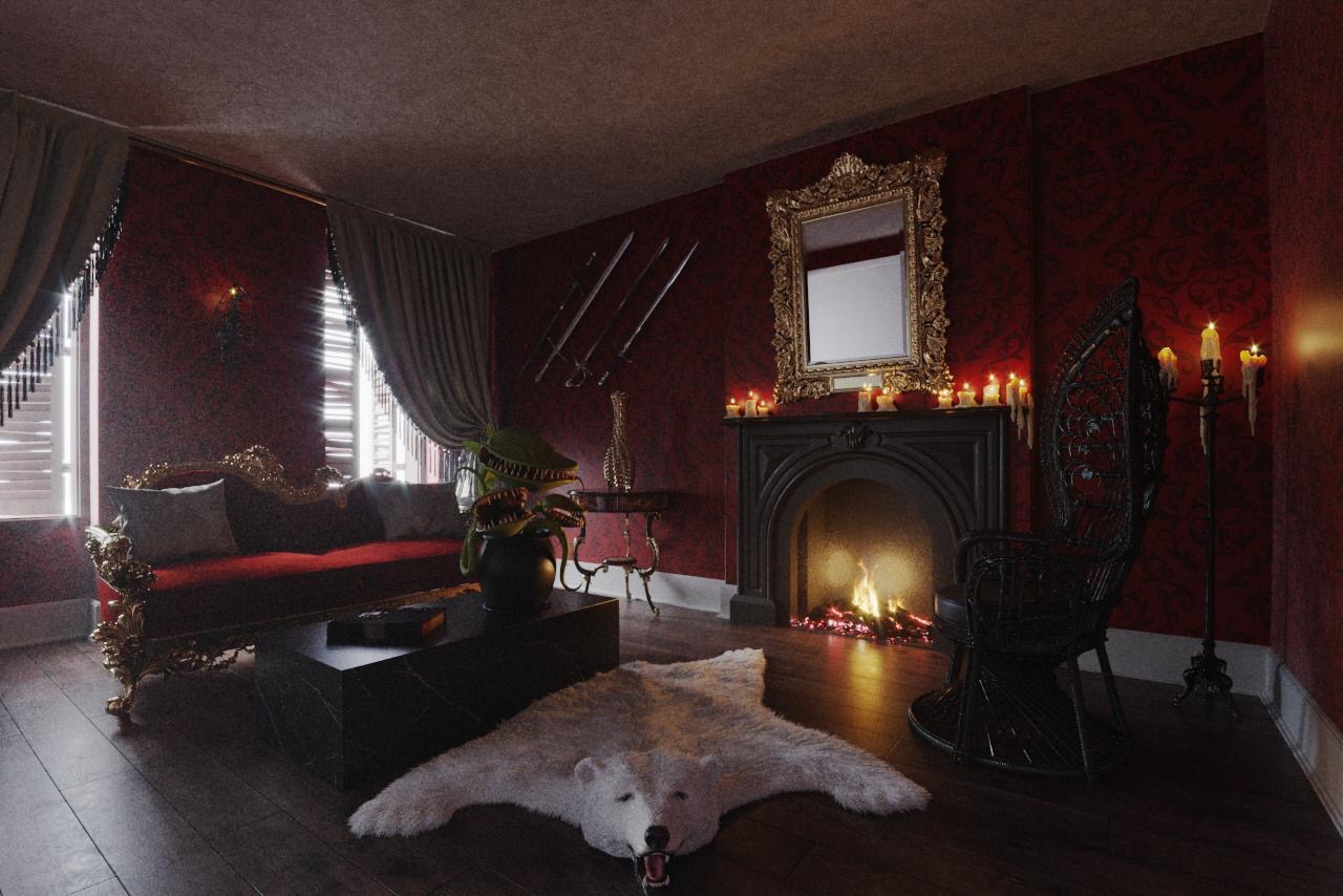 不気味な部屋を再現 ブッキング ドットコムが提供する アダムス ファミリーの館 での究極のハロウィン体験 Booking Com Japan K K のプレスリリース