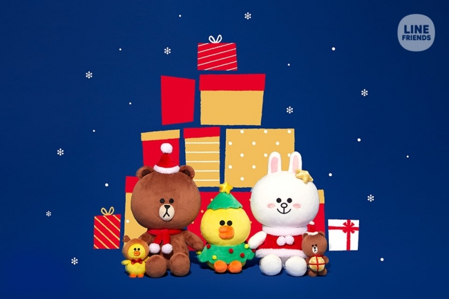 Line Friends クリスマスを楽しむhappy Holidaysがスタート 18年クリスマス仕様のグッズが勢ぞろい Line 株式会社のプレスリリース