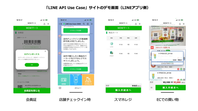 LINE API Use Caseデモ(LINEアプリ)