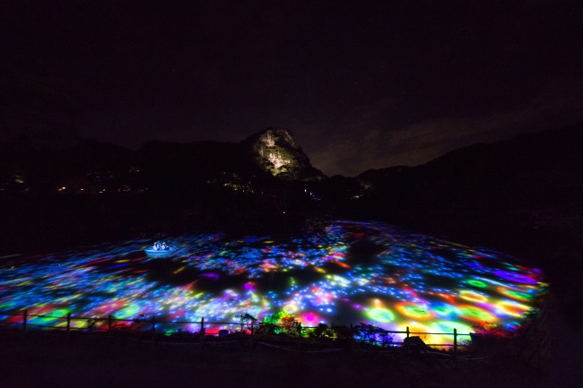 チームラボによる池全面、2,000㎡を使った巨大なアート作品