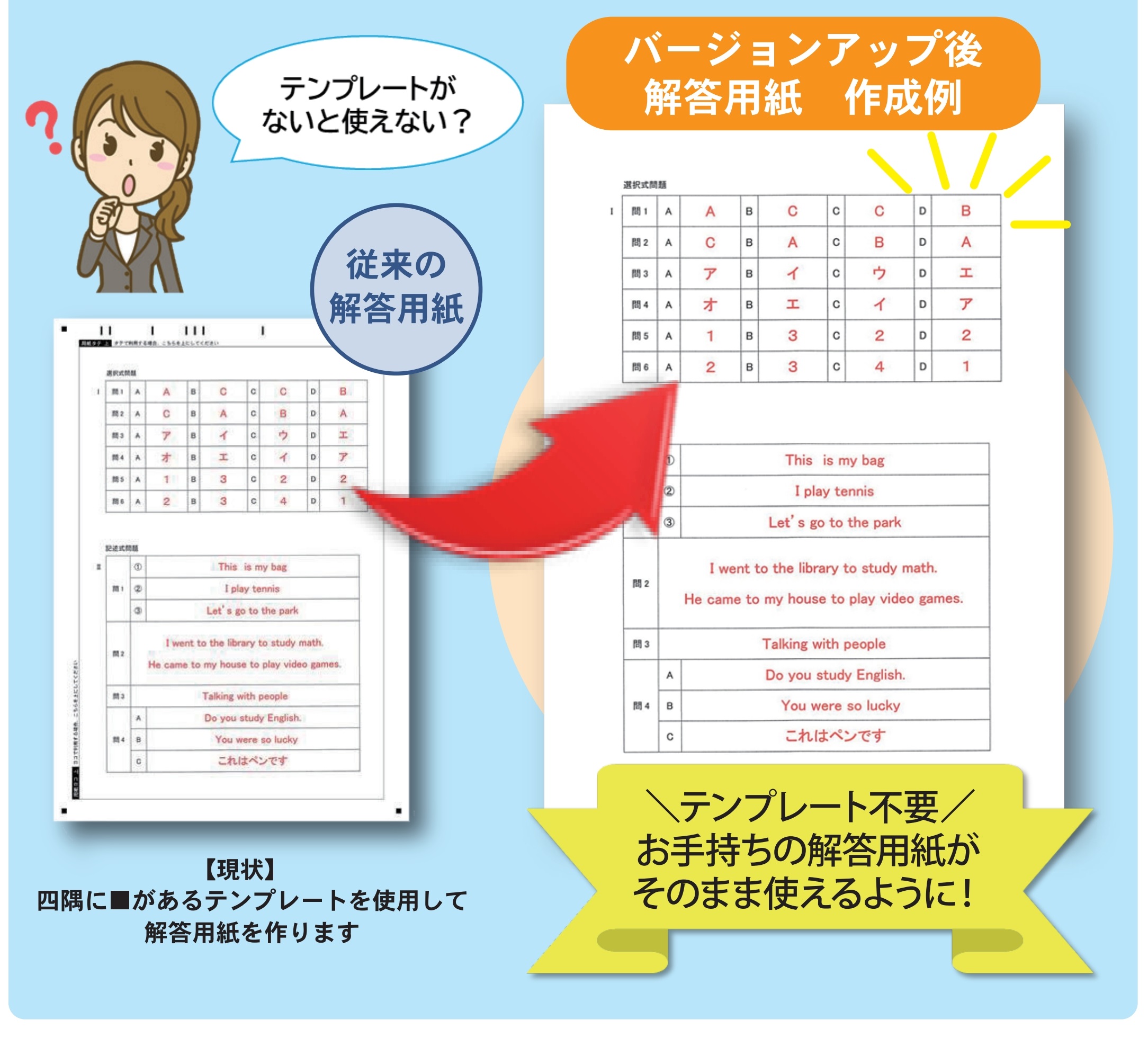デジらく採点2普通紙対応版 にフレームレス機能を追加し使いやすさを向上 そのままの解答 紙でデジタル採点が可能に スキャネットのプレスリリース