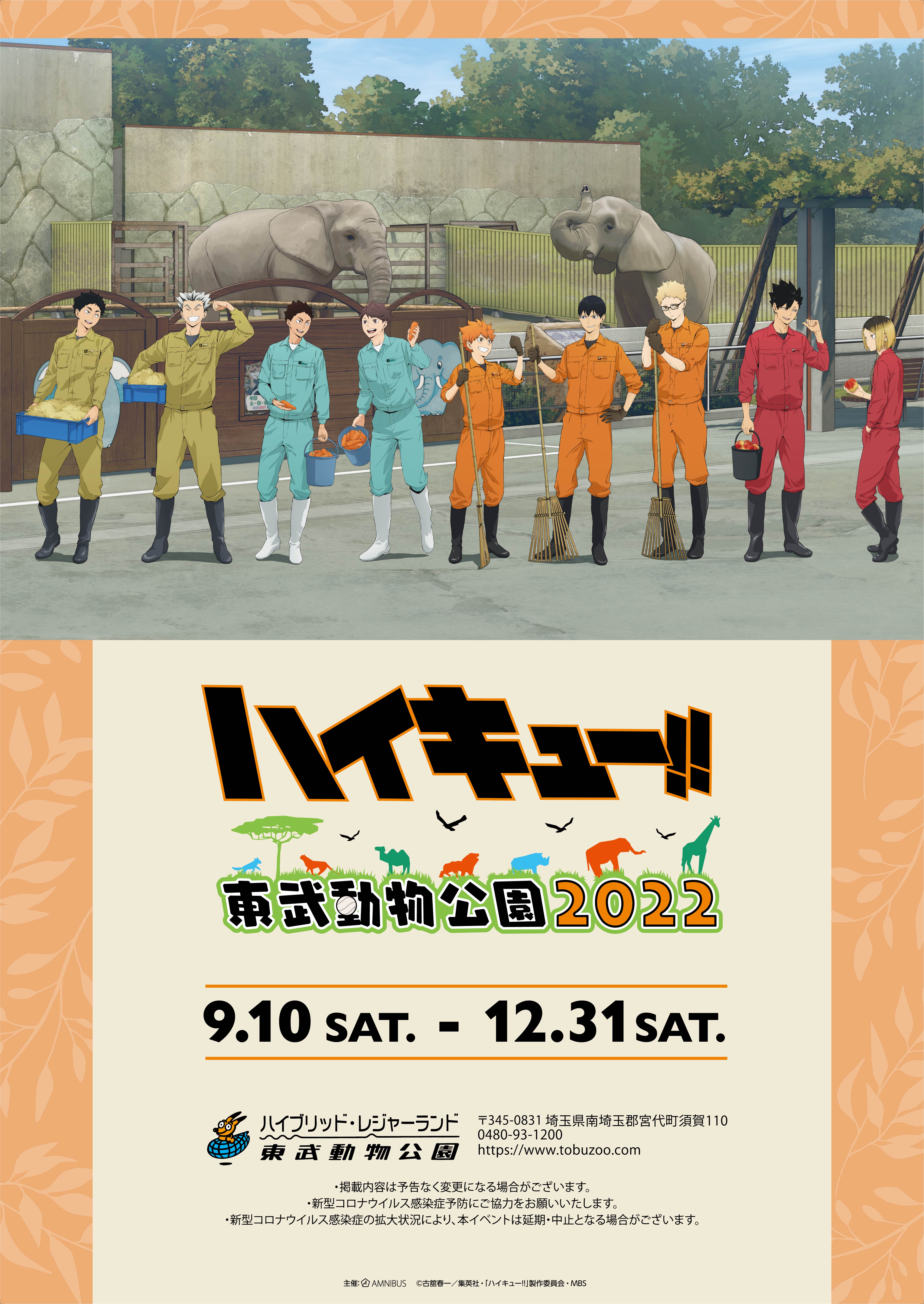 Tvアニメ ハイキュー と 東武動物公園 のコラボイベント ハイキュー 東武動物公園22 が開催決定 株式会社arma Biancaのプレスリリース