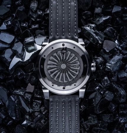 イタリア牛革ベルトZINVO BLADE 自動巻き　ブルーベルト付き　腕時計