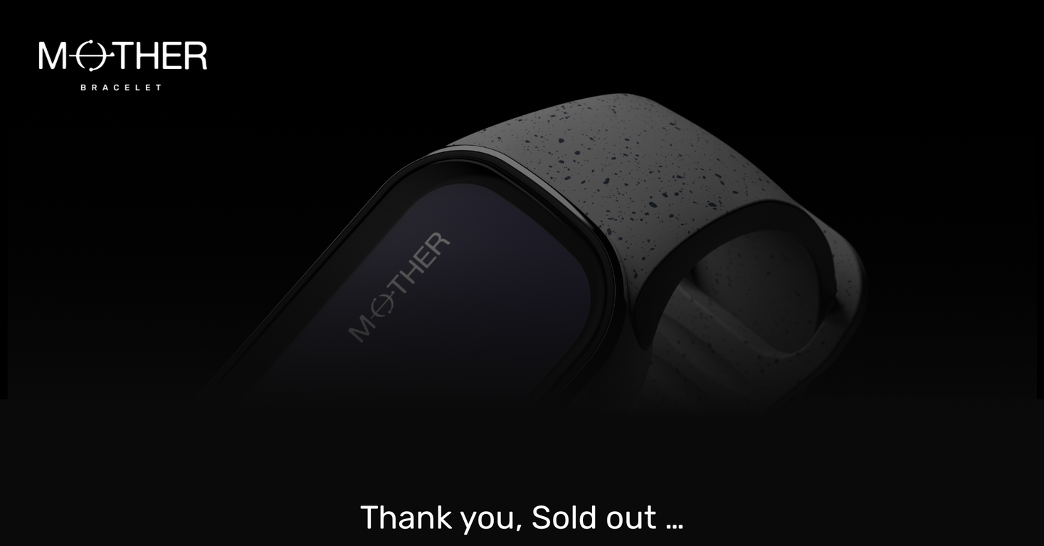 世界初*充電不要の活動量計「MOTHER Bracelet 」初回出荷分完売