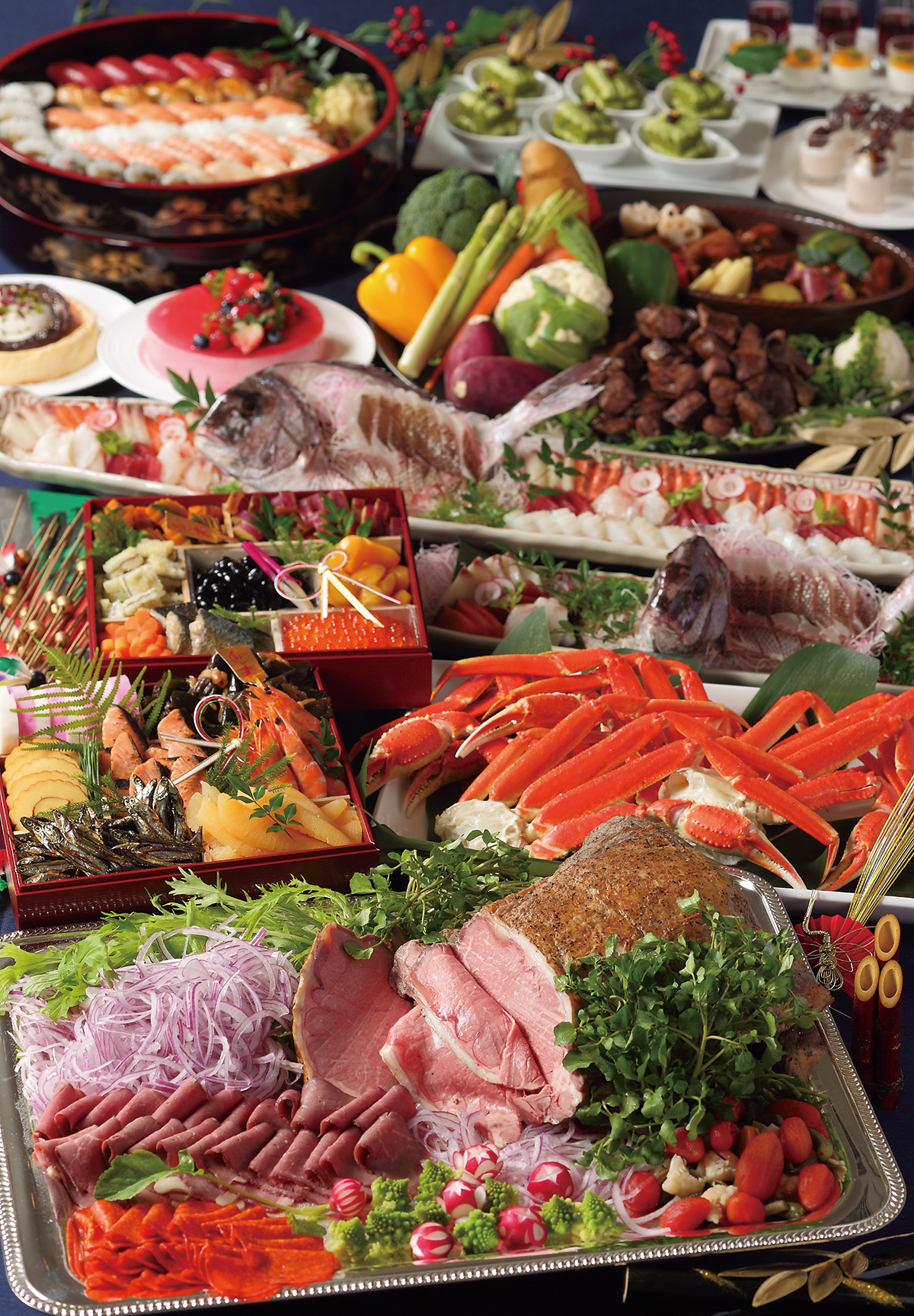 【オリエンタルホテル広島】彩り豊かな料理と屋台コーナーなどのイベントで楽しむ、2日間限定の新春ブッフェ「ニューイヤーズブッフェ 2020」