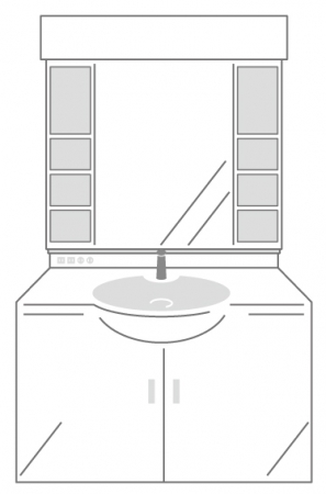 一般的な洗面化粧台のイメージ