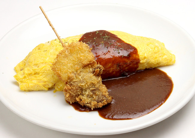 千成屋オムライス串カツ付き¥1,180 千成屋オムライス串カツ付き¥1,180