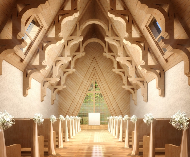 森音の教会 内装