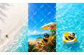 こんびーちゃんと旅行気分♪サマーリゾート風デザイン壁紙3種を無料配布開始！