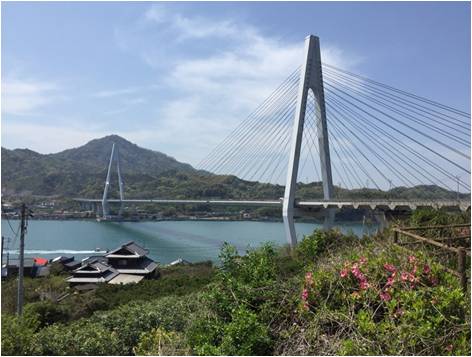 生口橋：因島と生口島を結ぶ美しい国内第4位の斜張橋
