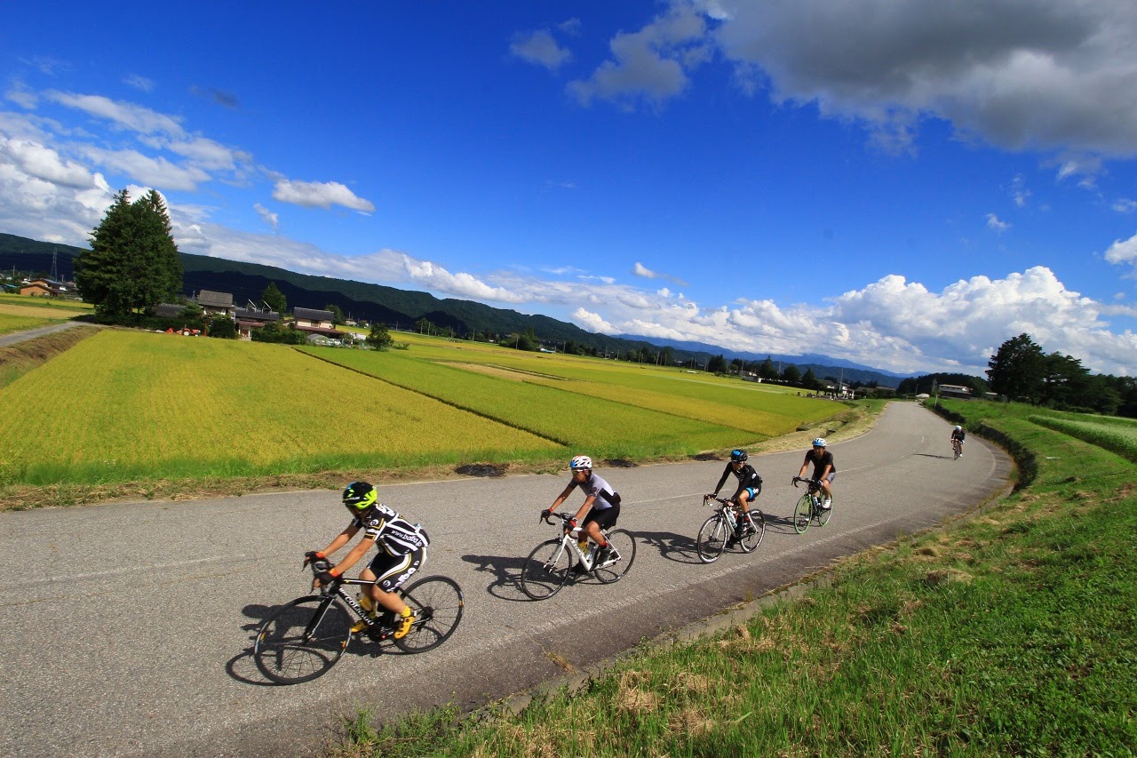 北アルプス山麓グランフォンド自転車が邪魔