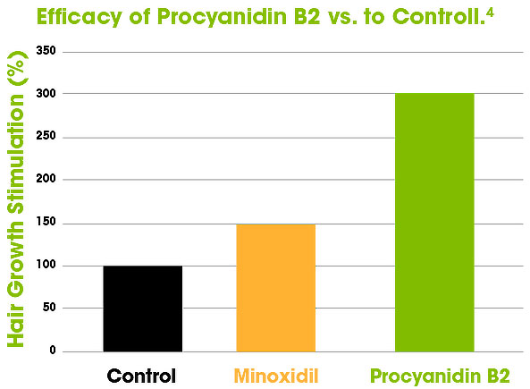 ミノキシジルとプロアニジンB2の比較