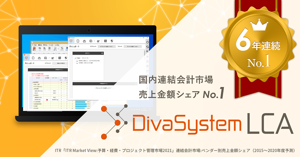 ディーバの連結会計システム Divasystem Lca が6年連続で国内連結会計市場1位を獲得 Itrの市場調査レポートによる アバントのプレスリリース