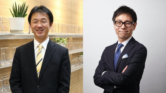 株式会社ストライク 代表取締役社長荒井 邦彦氏と株式会社グロービス・キャピタル・パートナーズ 代表パートナー 仮屋薗 聡一氏