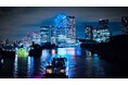 【東京・竹芝初の船上観覧ドローンショー開催】クルーズ船から見上げる、夜の光の舞『LIGHTDANCe』に歓声