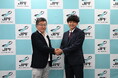 JPF奨学金2期生・木内彪凱選手が株式会社JPFを表敬訪問