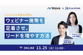 Wave社・EventHub社共催ウェビナー「ハウスリストを0から1万にウェビナー施策を定着させ、リードを増やす方法」