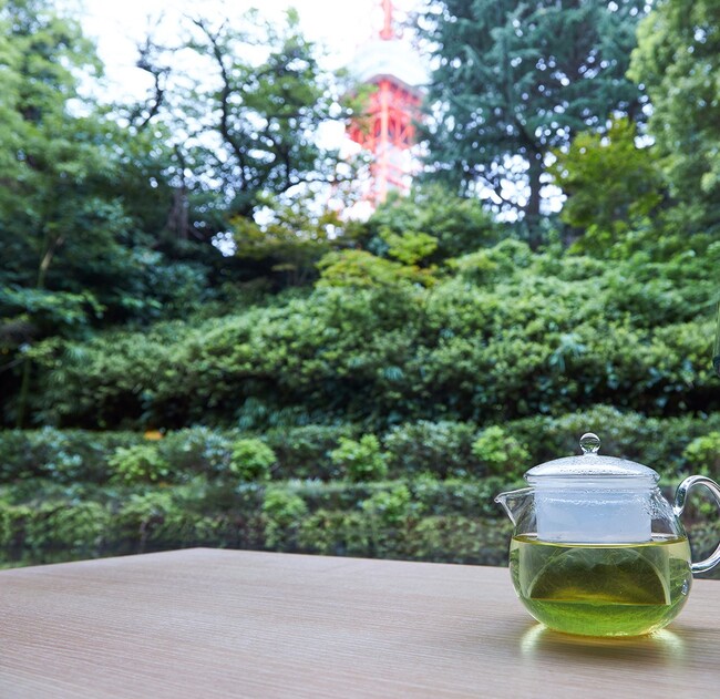 嬉野茶と店内の窓からの風景 イメージ