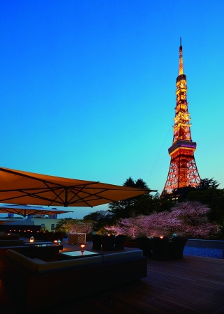 東京タワーと桜を目の前に望むテラス席で 桜にちなんだ商品を販売 株式会社プリンスホテルのプレスリリース