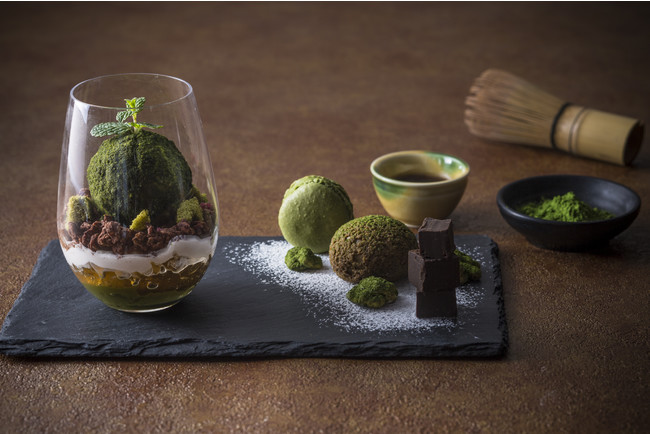 和束茶の苔玉パフェ　イメージ