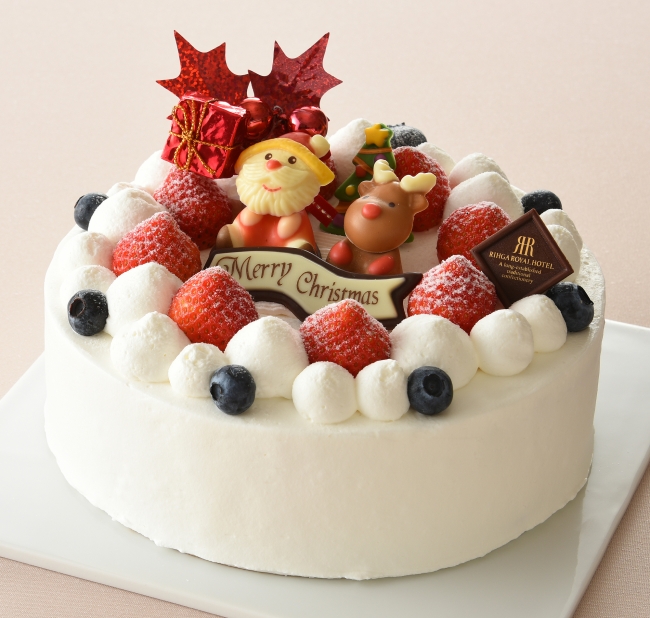 苺のデコレーションケーキ（直径約18cm）