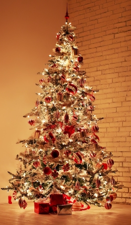 室内のクリスマスツリー イメージ
