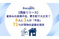 【調査リリース】夏休みの長期不在、置き配で大丈夫？4人に3人が「不安」71.％が荷物の盗難を懸念