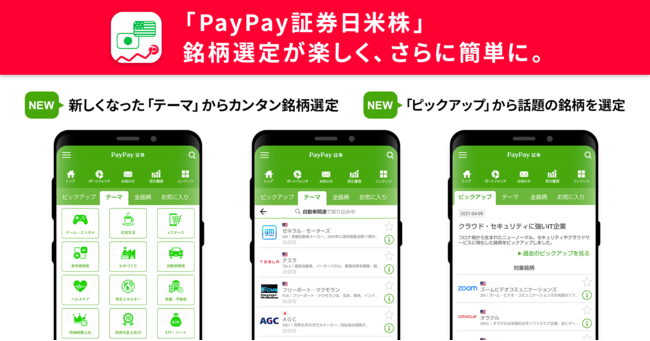 日米有名企業に1 000円から投資ができるスマホ証券アプリ Paypay証券日米株 の機能2種をアップデート Paypay証券株式会社のプレスリリース