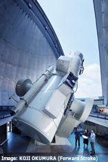 「トモエゴゼン」が搭載された105cmシュミット望遠鏡