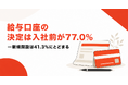 給与口座の決定は入社前が77.0%——新規開設は41.3%にとどまる