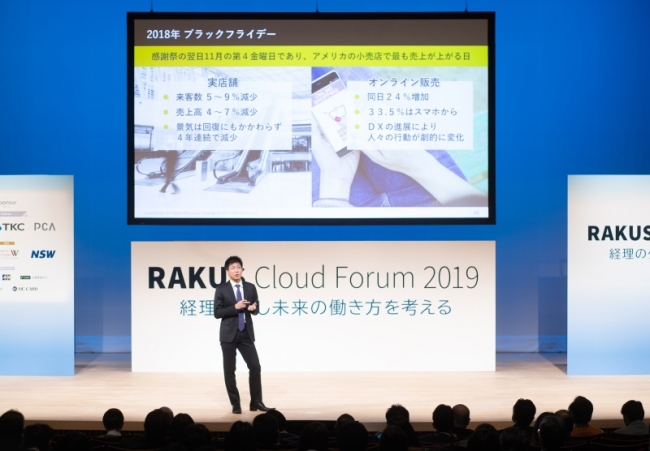 前回「RAKUS Cloud Forum」の基調講演の様子