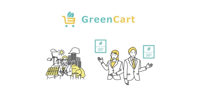 グリーン電力証書オンライン発行プラットフォーム「GreenCart」のイメージ