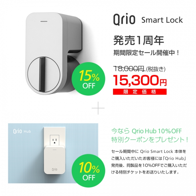 リチウム 【未使用】Qrio Smart Locku0026Qrio Hubキュリオスマートロック サイズ
